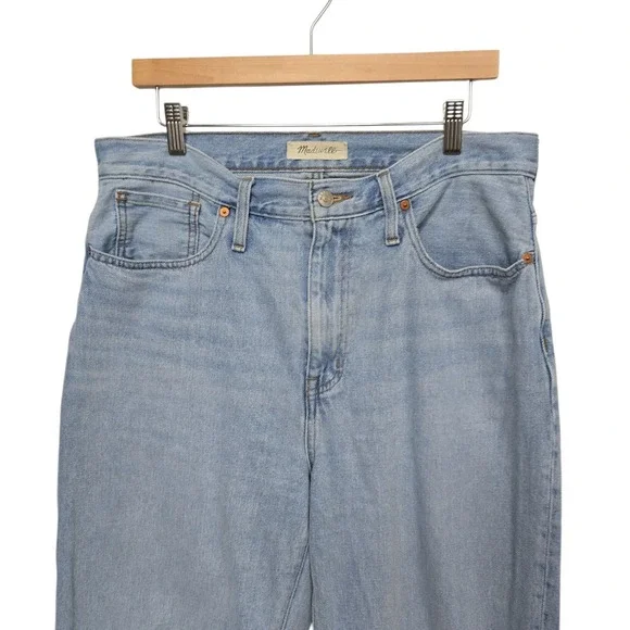 Madewell Baggy Straight Jeans Medium Blue Wash Size 30 Relaxed Fit Denim Casual - Picture 8 of 9